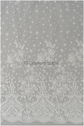Romantischer Spitzenstoff Off-White/ hochwertiger bestickter Braut Spitzenstoff/ florale Brautspitze/ französische Spitze// L22-240B