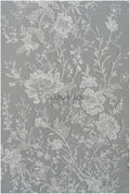 Romantischer floraler Spitzenstoff mit weicher Rayonstickerei/ Braut Spitzenstoff Off-White mit Pailletten// L21-083B