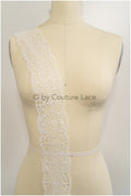 Boho crochet lace border off-white/ Guipure lace border/ Bridal lace border/ Macrame lace// T21-124