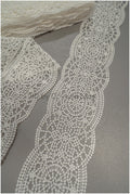 Boho crochet lace border off-white/ Guipure lace border/ Bridal lace border/ Macrame lace// T21-124