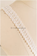 Leaf lace trim off-white/ boho lace trim/ embroidered bridal lace/ lace veil trim// T22-073CO