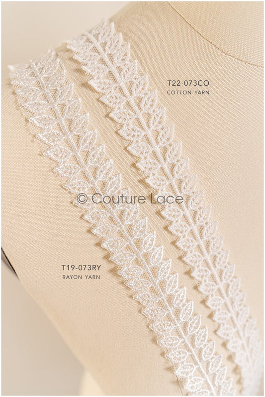 Leaf lace trim off-white/ boho lace trim/ embroidered bridal lace/ lace veil trim// T22-073CO