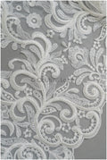 Off-white lace trim/ embroidered bridal lace/ bridal lace trim/ elegant lace/ wedding dress lace trim// T21-148