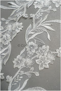 Romantic lace trim off-white/ wedding dress lace trim/ embroidered lace trim// T21-152 