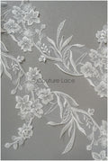 Romantic lace trim off-white/ wedding dress lace trim/ embroidered lace trim// T21-152 