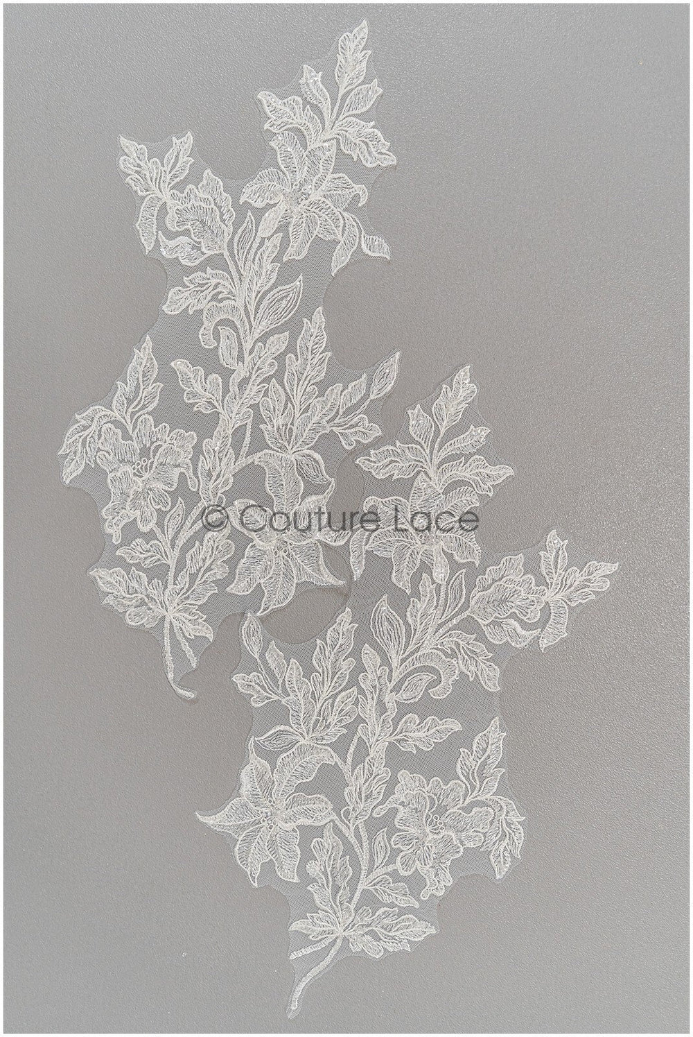 Perlen Applikation für Brautkleid, Blumenspitze Aufnäher, bestickte Spitzenapplikation, Brautapplikation// A21-223