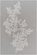 Perlen Applikation für Brautkleid, Blumenspitze Aufnäher, bestickte Spitzenapplikation, Brautapplikation// A21-223
