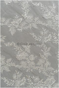 Romantischer floraler Spitzenstoff Off-White/ hochwertiger bestickter Braut Spitzenstoff/ Brautspitze Stoff// L22-295B