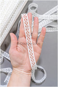 5yds Boho Lace Trim Off-White/ Lace Trim for Wedding Dresses/ Guipure Lace// T22-170