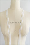 5yds Boho Lace Trim Off-White/ Lace Trim for Wedding Dresses/ Guipure Lace// T22-170