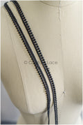 9yds Black Boho Lace Trim/ Lace Trim/ Bridal Lace Trim with Dots// T22-162