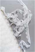 5yds Boho Lace Trim Off-White/ Geometric Lace Trim/ Bridal Guipure Lace Trim// T22-163