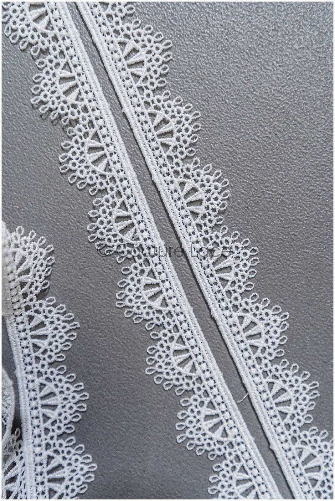 5yds Boho Lace Trim Off-White/ Geometric Lace Trim/ Bridal Guipure Lace Trim// T22-163