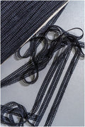 5yds Boho Crochet Lace Trim Black/ Crocheted Lace Trim/ Guipure Lace// T22-167