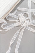 5yds Boho Spite Trim Off-White/ Geometric Lace Trim/ Bridal Lace Trim/ Veil Lace// T22-169