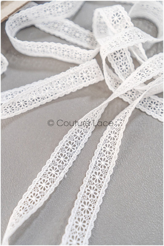 5yds Boho Spite Trim Off-White/ Geometric Lace Trim/ Bridal Lace Trim/ Veil Lace// T22-169