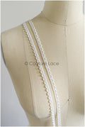 5yds Boho lace trim off-white/ wedding dress lace trim/ crocheted bridal lace/ macrame lace// T22-172