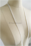 5yds Boho lace trim off-white/ wedding dress lace trim/ crocheted bridal lace/ macrame lace// T22-172