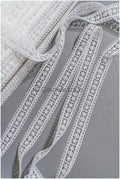 5yds Boho Lace Trim Off-White/ Crocheted Lace Trim/ Bridal Guipure Lace Trim// T22-173