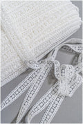 5yds Boho Lace Trim Off-White/ Crocheted Lace Trim/ Bridal Guipure Lace Trim// T22-173
