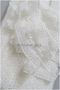 5yds Boho Lace Trim Off-White/ Geometric Lace Trim/ Bridal Guipure Lace Trim// T22-175