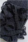 5yds Black Boho Lace Trim/ Lace Trim for Evening Dresses and Lingerie/ Macrame Lace Trim/ Crocheted Lace// T22-176