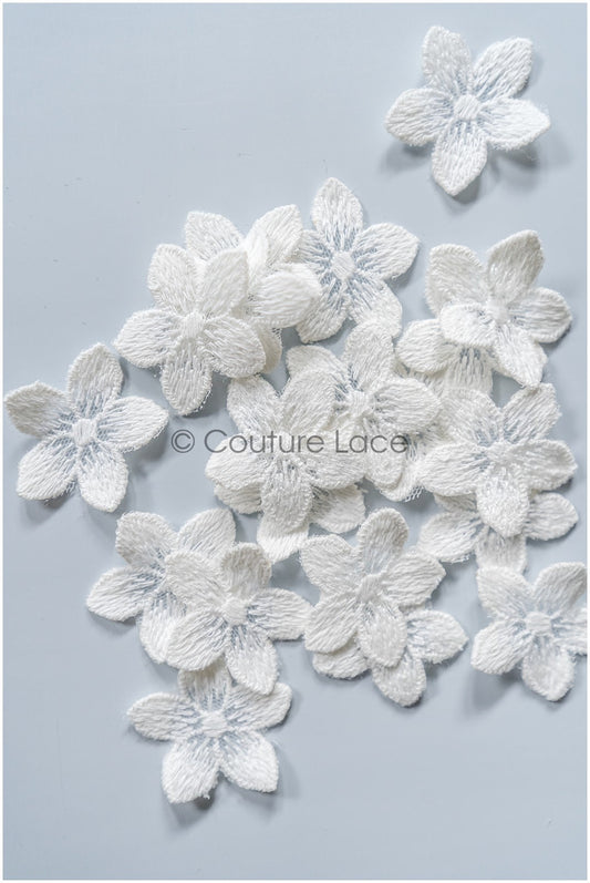 20pcs. Lace flowers for sewing/ 3D flower lace applique/ 3D lace flower/ wedding dress lace applique/ bridal lace// A22-163C