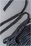 9yds Black Boho Lace Trim/ Lace Trim/ Bridal Lace Trim with Dots// T22-162