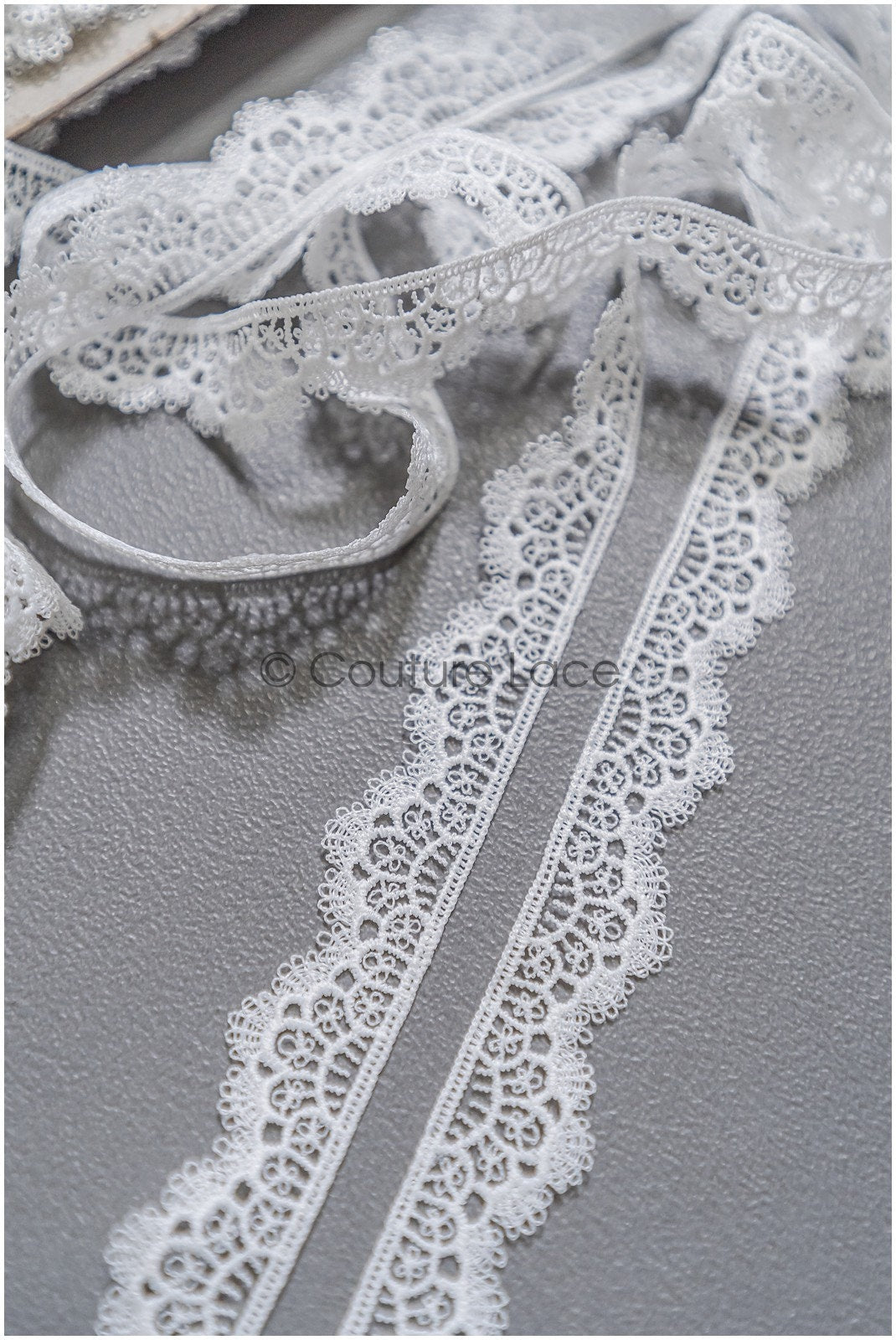 4yds Boho Crochet Lace Off-White/ Geometric Lace Trim/ Bridal Guipure Lace Trim// T22-166