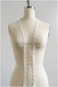 4yds Boho Crochet Lace Off-White/ Geometric Lace Trim/ Bridal Guipure Lace Trim// T22-166