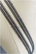 5yds Boho Crochet Lace Trim Black/ Crocheted Lace Trim/ Guipure Lace// T22-167