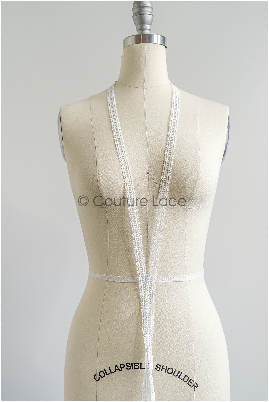 5yds Boho Crochet Lace Off-White/ Bridal Lace Trim/ Guipure Lace Trim/ Lace Veil// T22-168