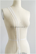 5yds Boho Crochet Lace Off-White/ Bridal Lace Trim/ Guipure Lace Trim/ Lace Veil// T22-168