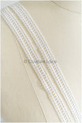 5yds Boho Crochet Lace Off-White/ Bridal Lace Trim/ Guipure Lace Trim/ Lace Veil// T22-168