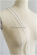 5yds Boho lace trim off-white/ wedding dress lace trim/ crocheted bridal lace/ macrame lace// T22-172