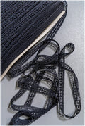 5yds Black Boho Lace Trim/ Guipure Lace Trim/ Crocheted Bridal Lace Trim// T22-174