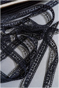 5yds Black Boho Lace Trim/ Guipure Lace Trim/ Crocheted Bridal Lace Trim// T22-174