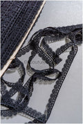 5yds Black Boho Lace Trim/ Lace Trim for Evening Dresses and Lingerie/ Macrame Lace Trim/ Crocheted Lace// T22-176