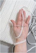 5yds Boho lace trim off-white/ wedding dress lace trim/ crocheted bridal lace/ macrame lace// T22-172