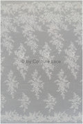 Romantischer Blumen Spitzenstoff Off-White/ Hochzeitskleid Spitzenstoff/ Braut Blumenspitze/ bestickter Spitzenstoff/ Spitzenschleier// L19-033