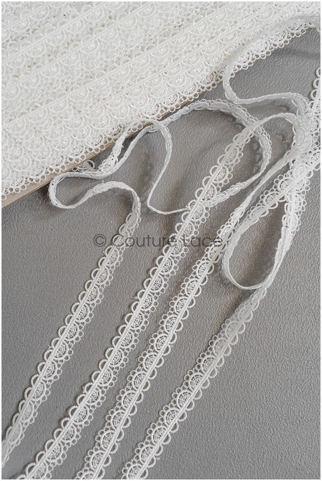 4yds Boho Lace Trim Off-White/ Bridal Lace Trim/ Guipure Lace Trim/ Wedding Dress Lace// T22-189