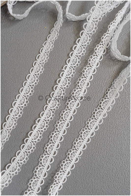 4yds Boho Lace Trim Off-White/ Bridal Lace Trim/ Guipure Lace Trim/ Wedding Dress Lace// T22-189