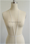 4yds Boho lace trim off-white/ geometric lace trim/ bridal guipure lace// T22-190