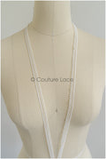 4yds Boho lace trim off-white/ geometric lace trim/ bridal guipure lace// T22-190