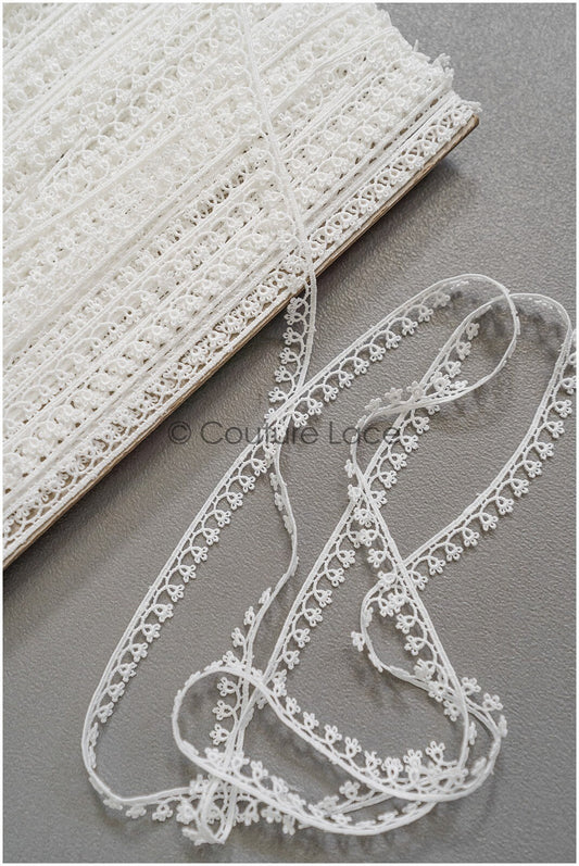 4yds Boho Lace Trim Off-White/ Geometric Lace Trim/ Bridal Guipure Lace Trim// T22-193