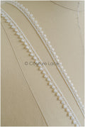 4yds Boho Lace Trim Off-White/ Bridal Lace Trim/ Guipure Lace Trim/ Dot Lace Trim// T22-194