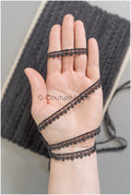 4yds boho lace trim/ black lace trim/ bridal guipure lace trim/ lace trimming// T22-195