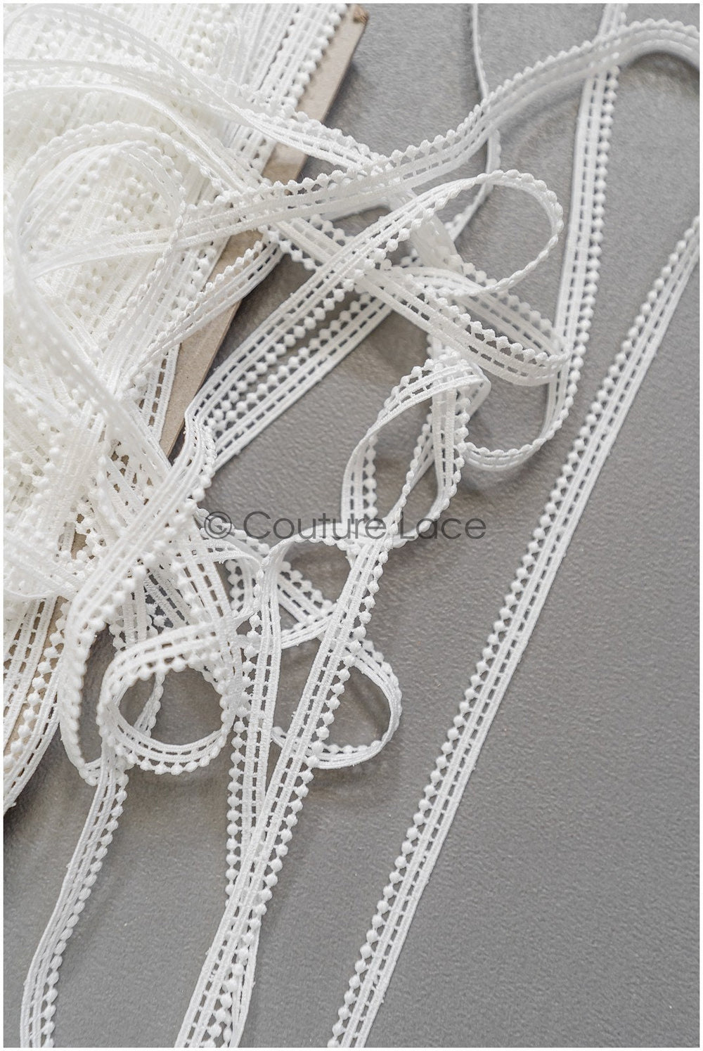4yds Boho Lace Trim Off-White/ Crocheted Lace Trim/ Bridal Guipure Lace/ Dot Lace Trim// T22-196