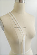 4yds Boho Lace Trim Off-White/ Crocheted Lace Trim/ Bridal Guipure Lace/ Dot Lace Trim// T22-196