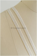 4yds Boho Lace Trim Off-White/ Crocheted Lace Trim/ Bridal Guipure Lace/ Dot Lace Trim// T22-196